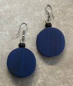 FB1510 Wooden Disc Earrings