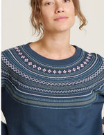 Embroidered Neckline Crew Neck Sweatshirt