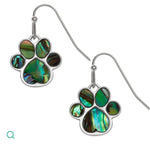Tj973 Dog paw print earrings