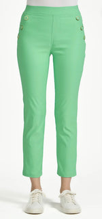 219 BUTTON DETAILED BENGALINE STRETCH TROUSERS