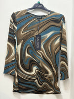 3090-3791 Maroon Swirl Top