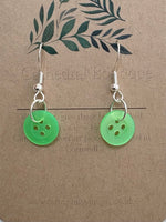 Button Drop Earrings