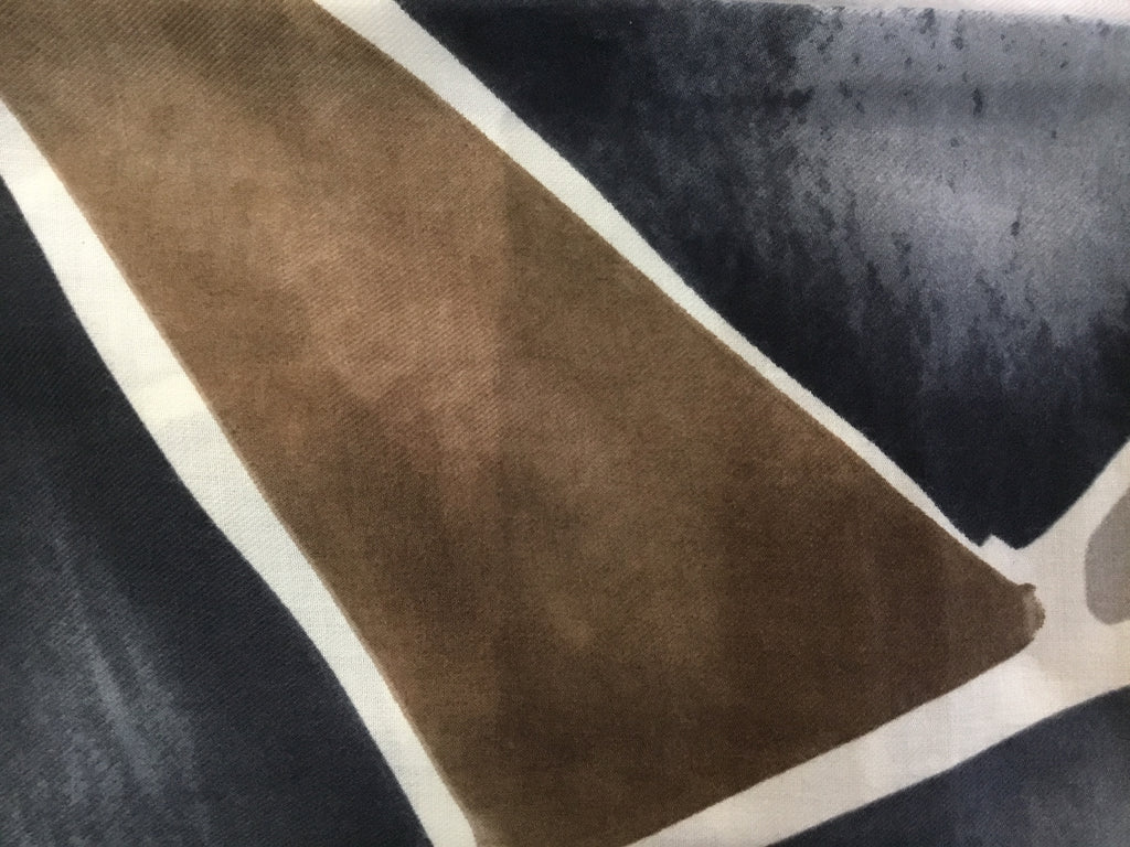 Simply block print Scarf ( wool mix )