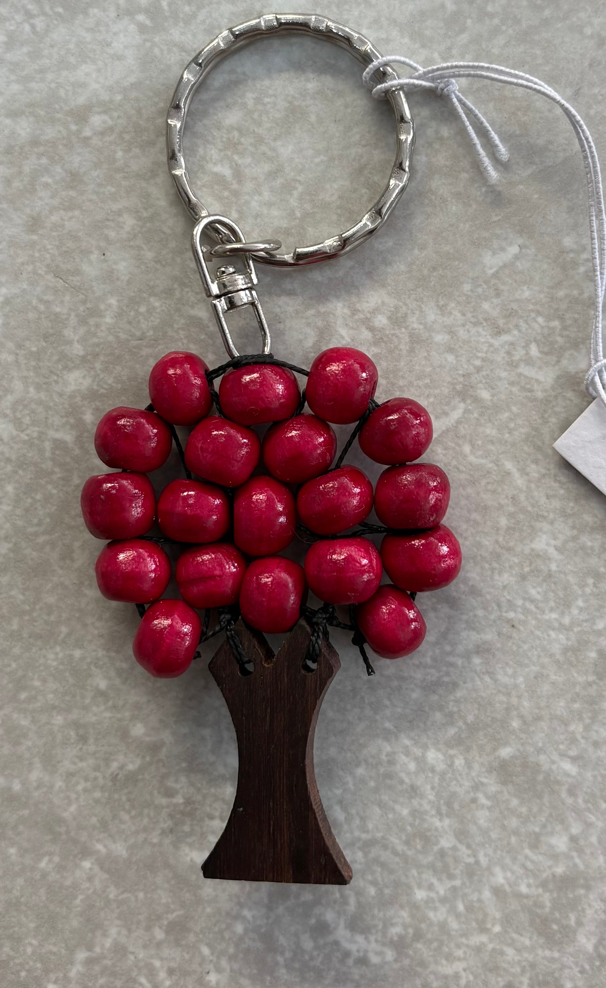 ED107 WOODEN TREE KEYRINGS