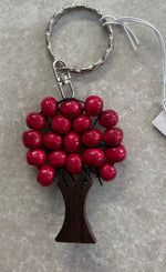 ED107 WOODEN TREE KEYRINGS