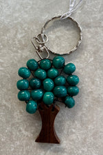ED107 WOODEN TREE KEYRINGS