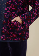 Indera Kimono Velveteen Leaf Print