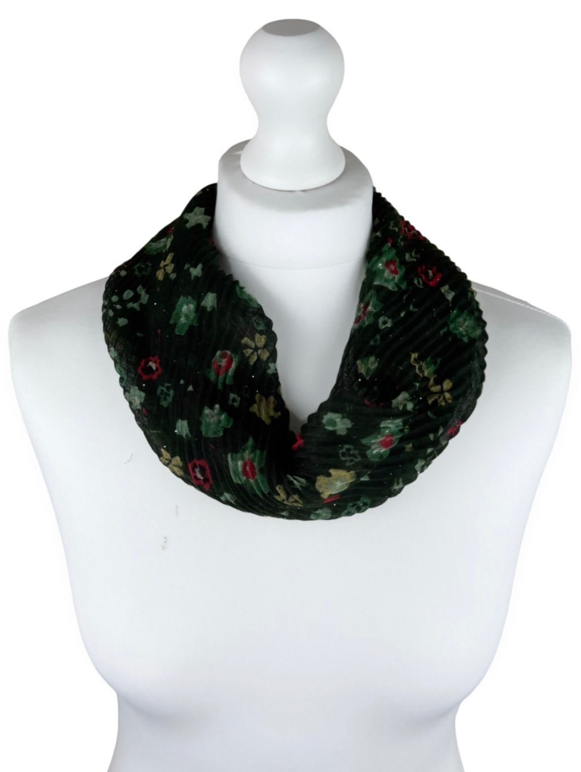 SHMM1371 Flower Print Magnetic Scarf