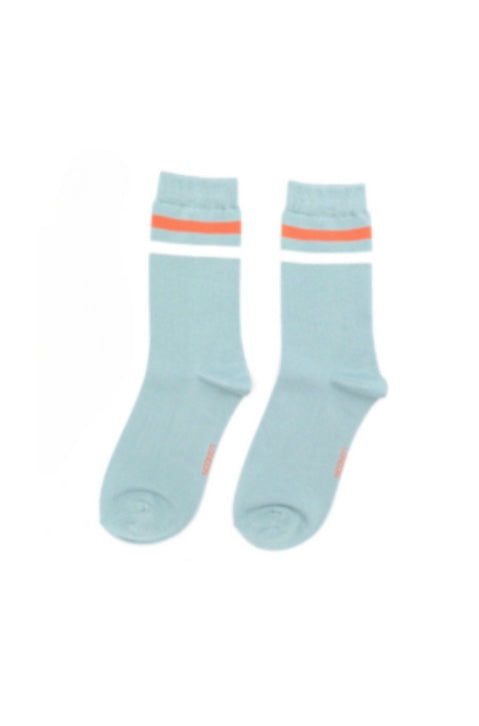 Sks369 Sport Stripes Socks Duck Egg