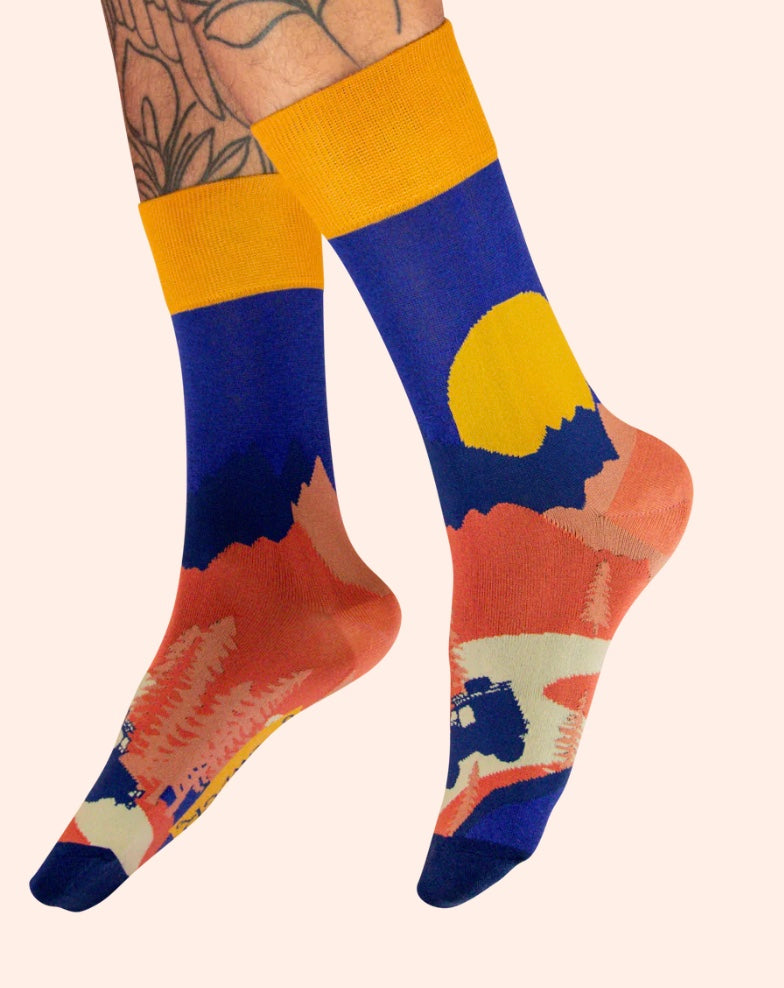 MSOC154 Bamboo Winding Road Mens Socks