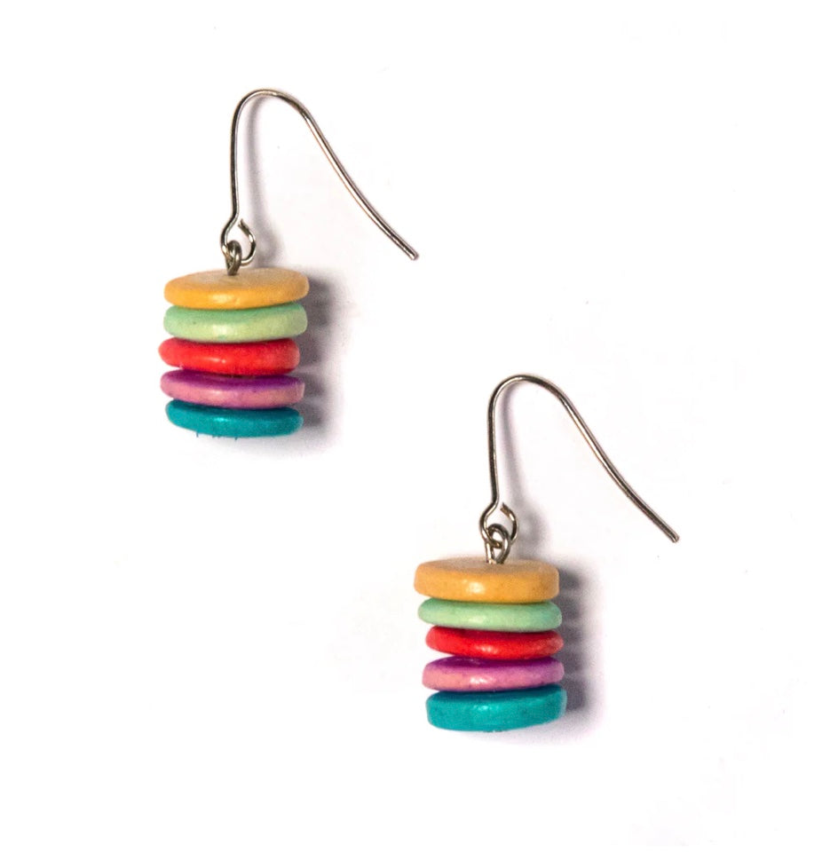 HAE5A COCO STACK EARRINGS RAINBOW