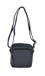 F-81 Leather Vintage Small Flight Shoulder Bag Black