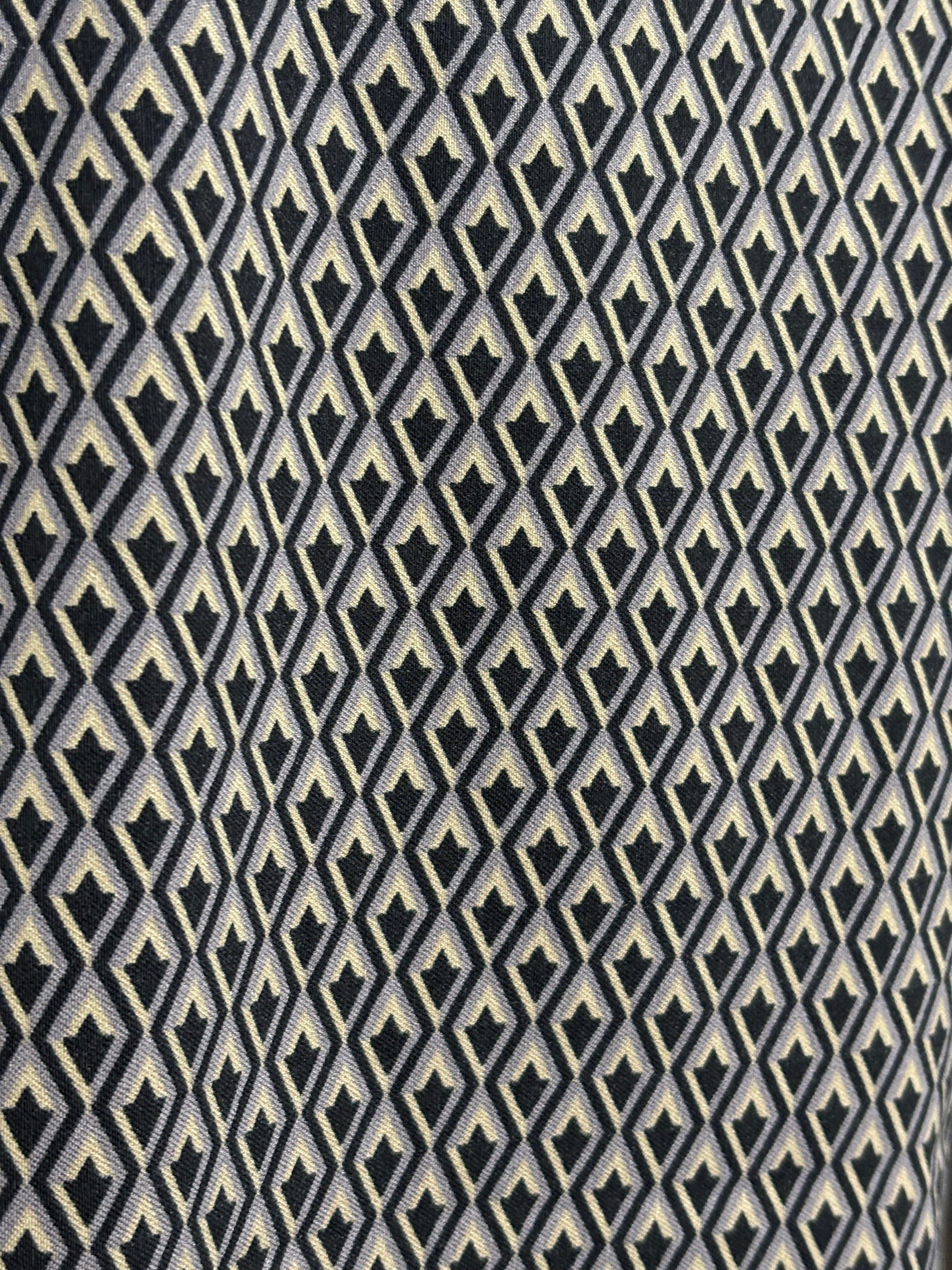 302CT Taupe Geometric Ankle Grazer Trouser