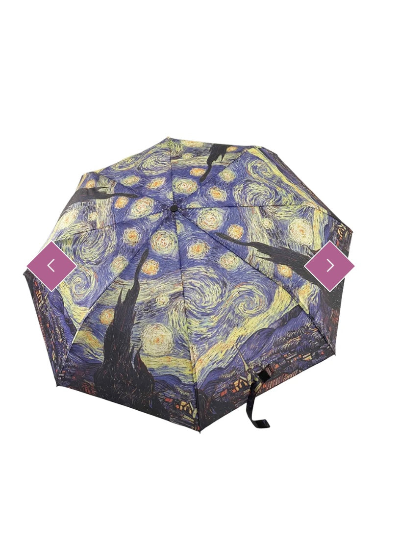 7995 Van Gogh Starry Night Print Umbrella (Short)