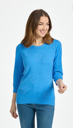 200 FLORAL SEQUIN EMBELLISHED KNITTED JUMPER