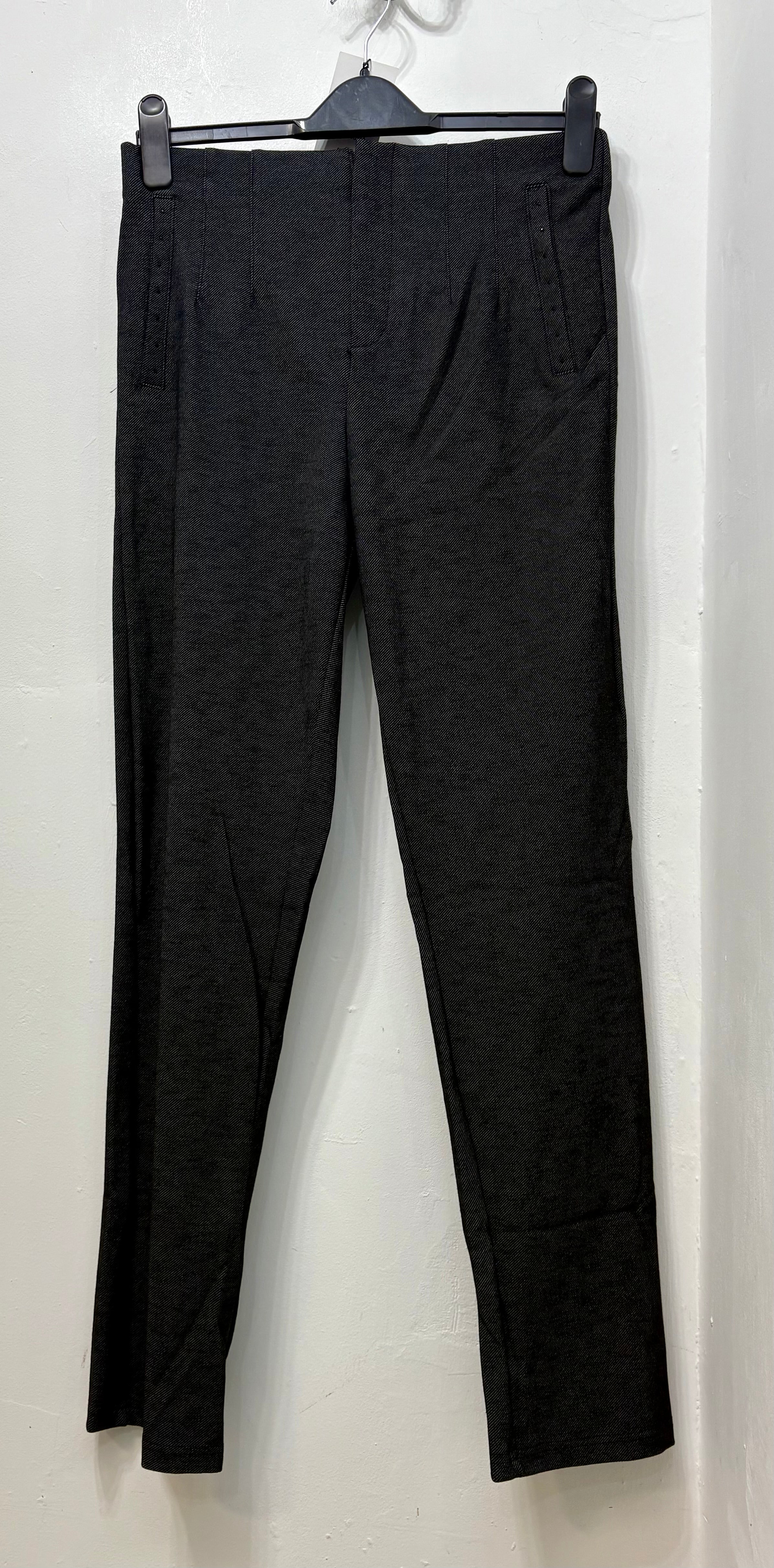 702T Charcoal High Waisted Tapered Leg Trouser