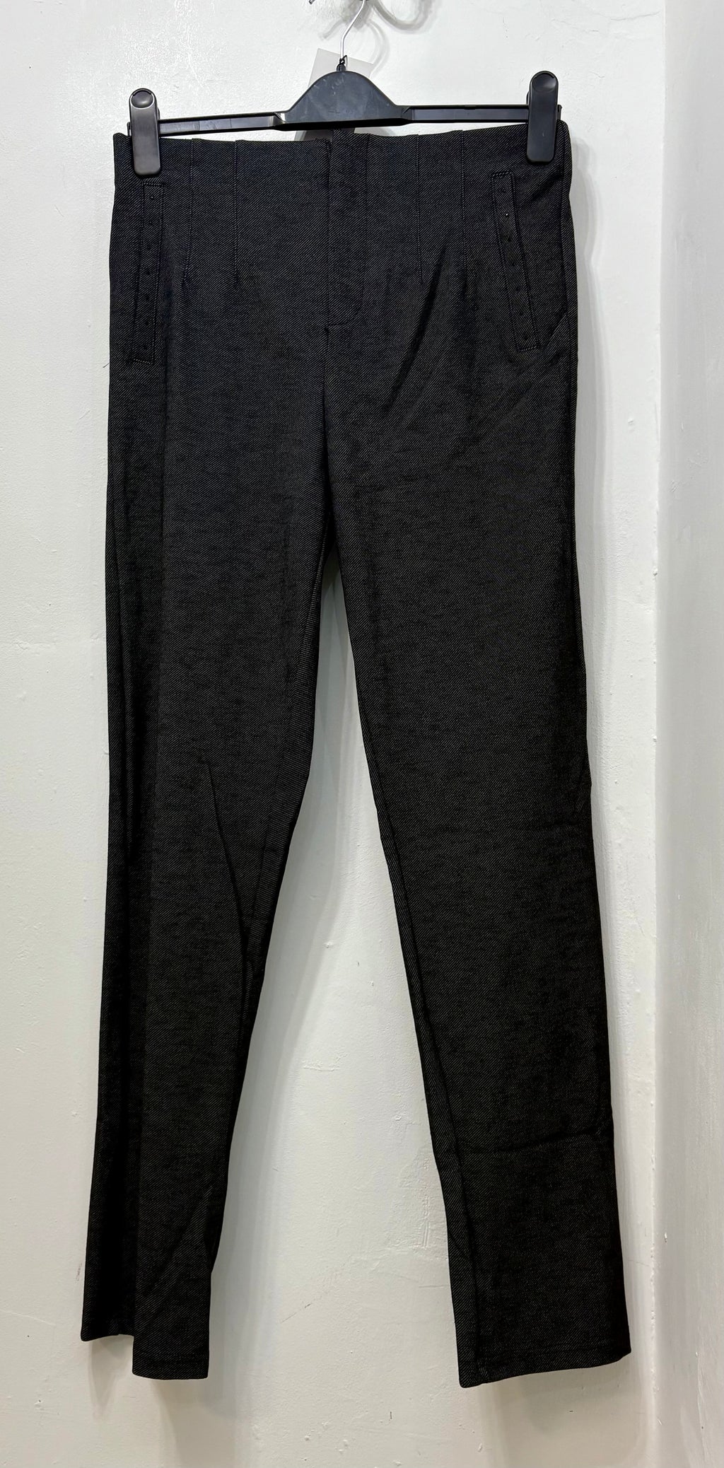 702T Charcoal High Waisted Tapered Leg Trouser