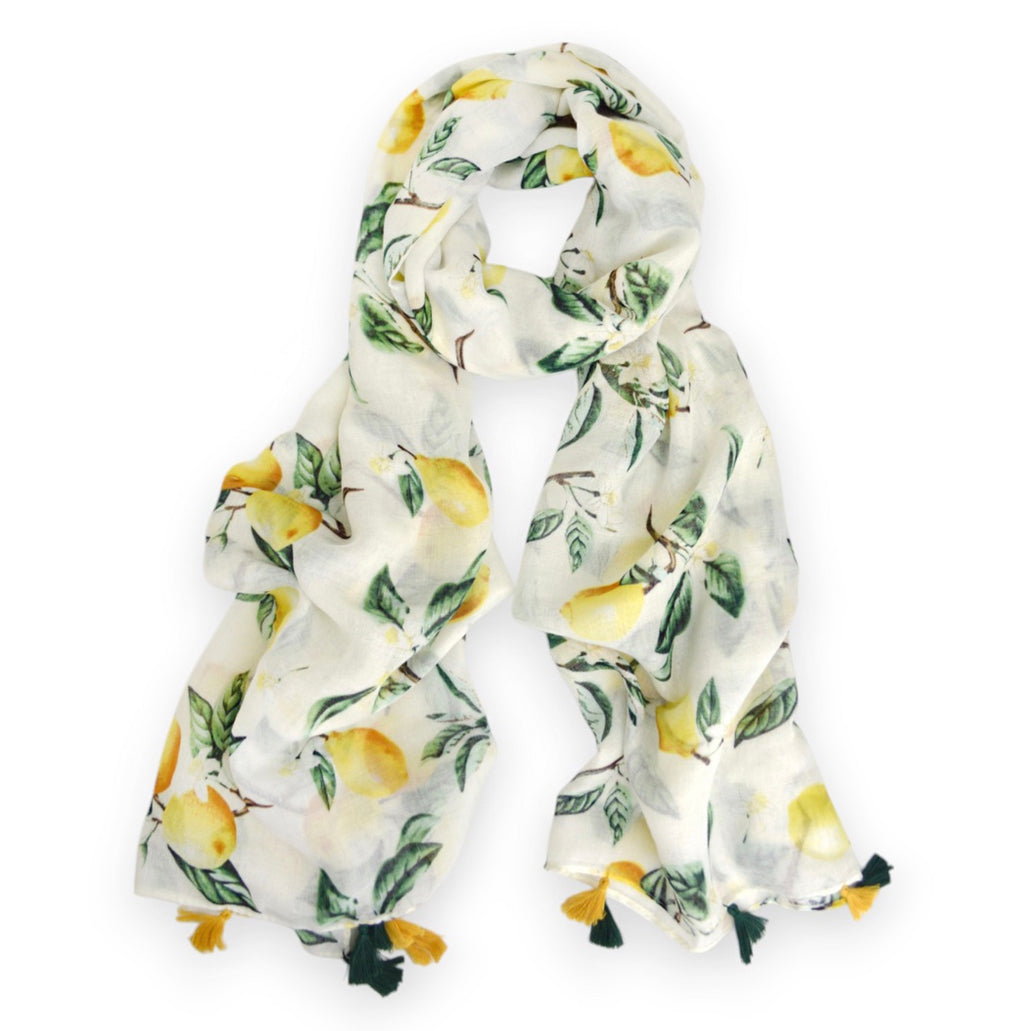 Lemons Print Scarf