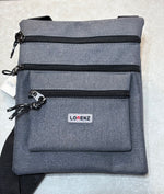 2586 LORENZ "3D" POLYESTER SLIM X-BODY BAG WITH 4 ZIPS