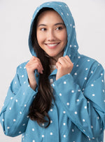 Long Beachcomber Jacket - Blue Dot