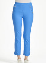 219 BUTTON DETAILED BENGALINE STRETCH TROUSERS