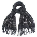 Black Sequin Scarf