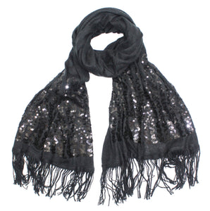 Black Sequin Scarf