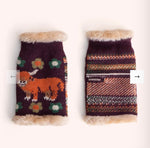 COS148 HIGHLAND COW WRIST WARMERS, DAMSOM