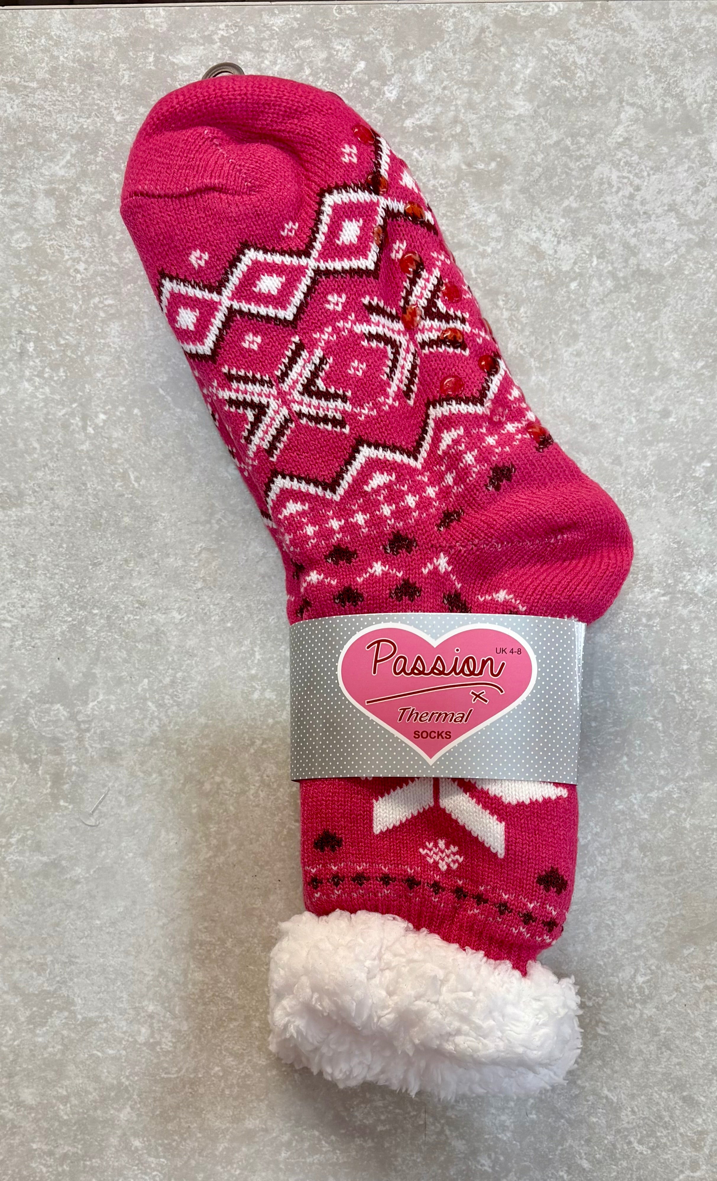 AA5346 Snow Flake Cosy Socks