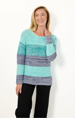 655 OTTOMAN MARL COLOUR BLOCK JUMPER
