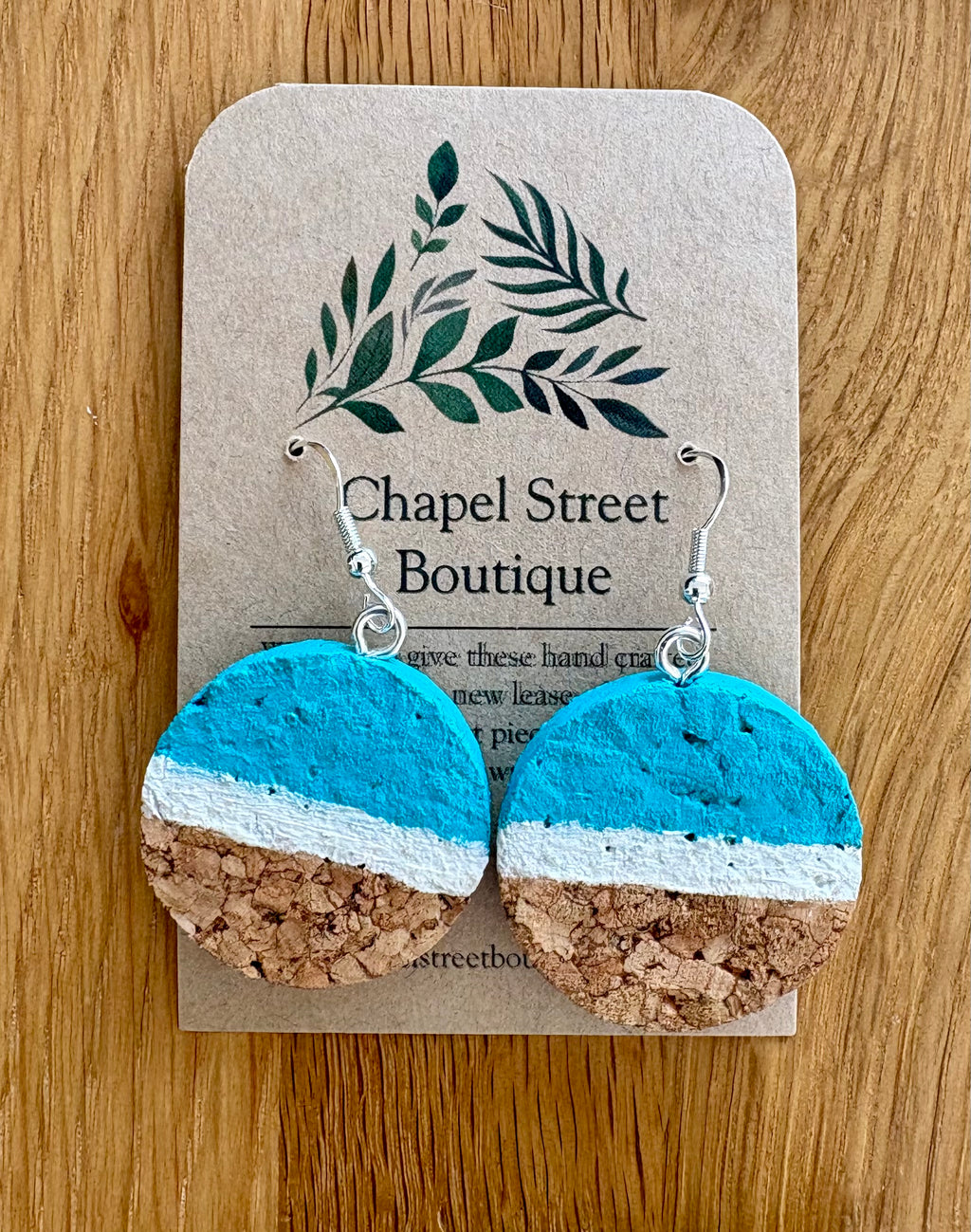 Up Cycled cork earrings