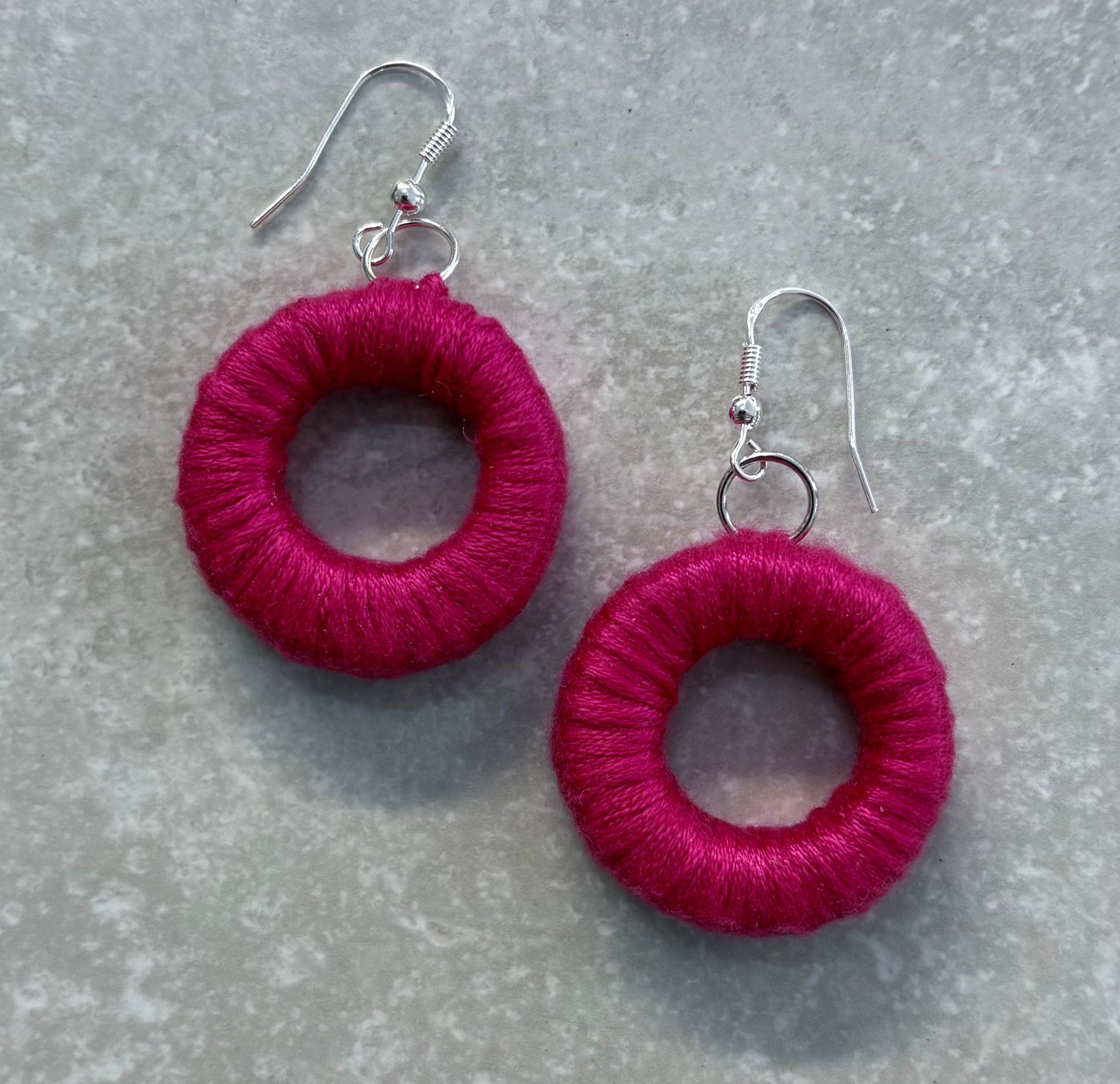 Cork & Silk Wrapped In Earrings