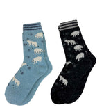 SHSK1 BEAR DESIGN BOOT/WINTER SOCKS