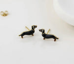 05210 Gretchen Dachshund Pendant Necklace-        Plated