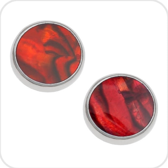 TJ601 Red round earrings