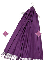 3555 Super Soft Plain Pashmina Tassel Scarf