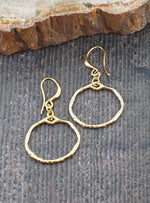 GP478 SIMPLE RING EARRINGS [GOLD PLATE]