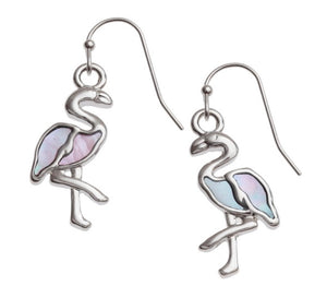 Paua Shell Flamingo Earrings