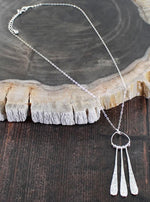 SP453 BEATEN TEARDROP EARRINGS [SILVER PLATE]