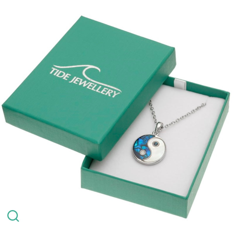 Paua Shell Ying Yang Necklace