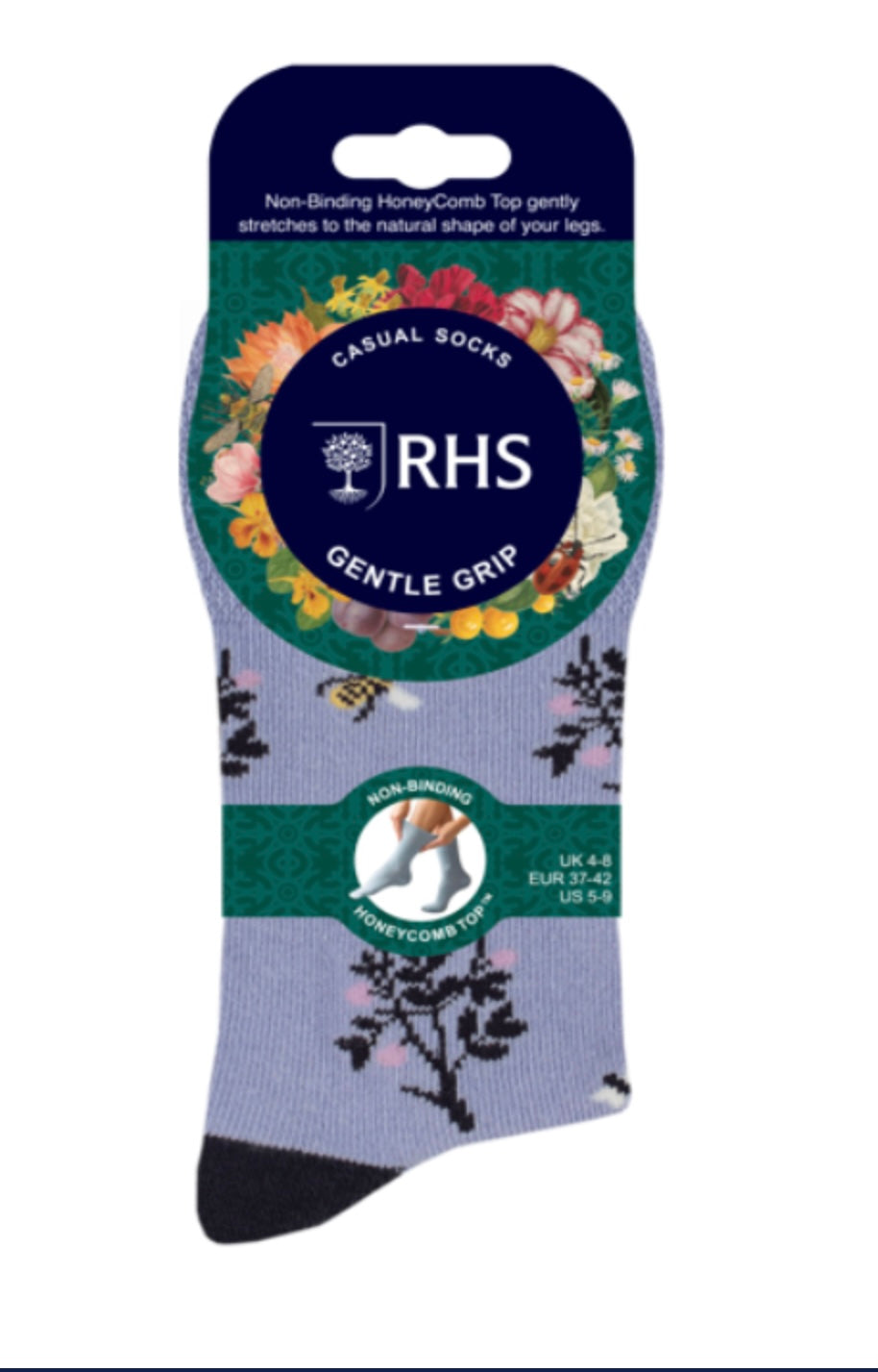 LADIES 3 PR RHS GENTLE GRIP SOCKS