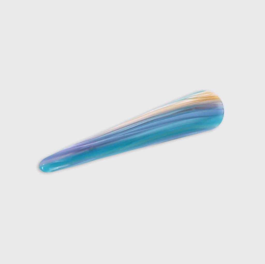 Barley Sugar Tapered Hair Clip - Aqua