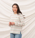 Causeway Breton Top - Sea Kelp Rust Stripe