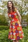 PZ2148 JAZMIN COTTON POPLIN FIT AND FLARE DRESS