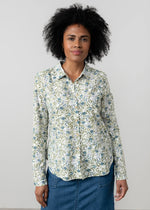 LM25502 PATSY DITSY PRINT ORGANIC COTTON SHIRT MOSS
