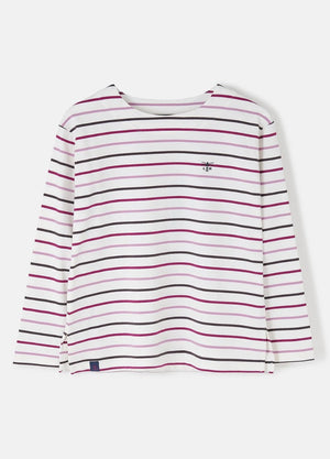 Causeway Breton Top - Sea Kelp Rust Stripe