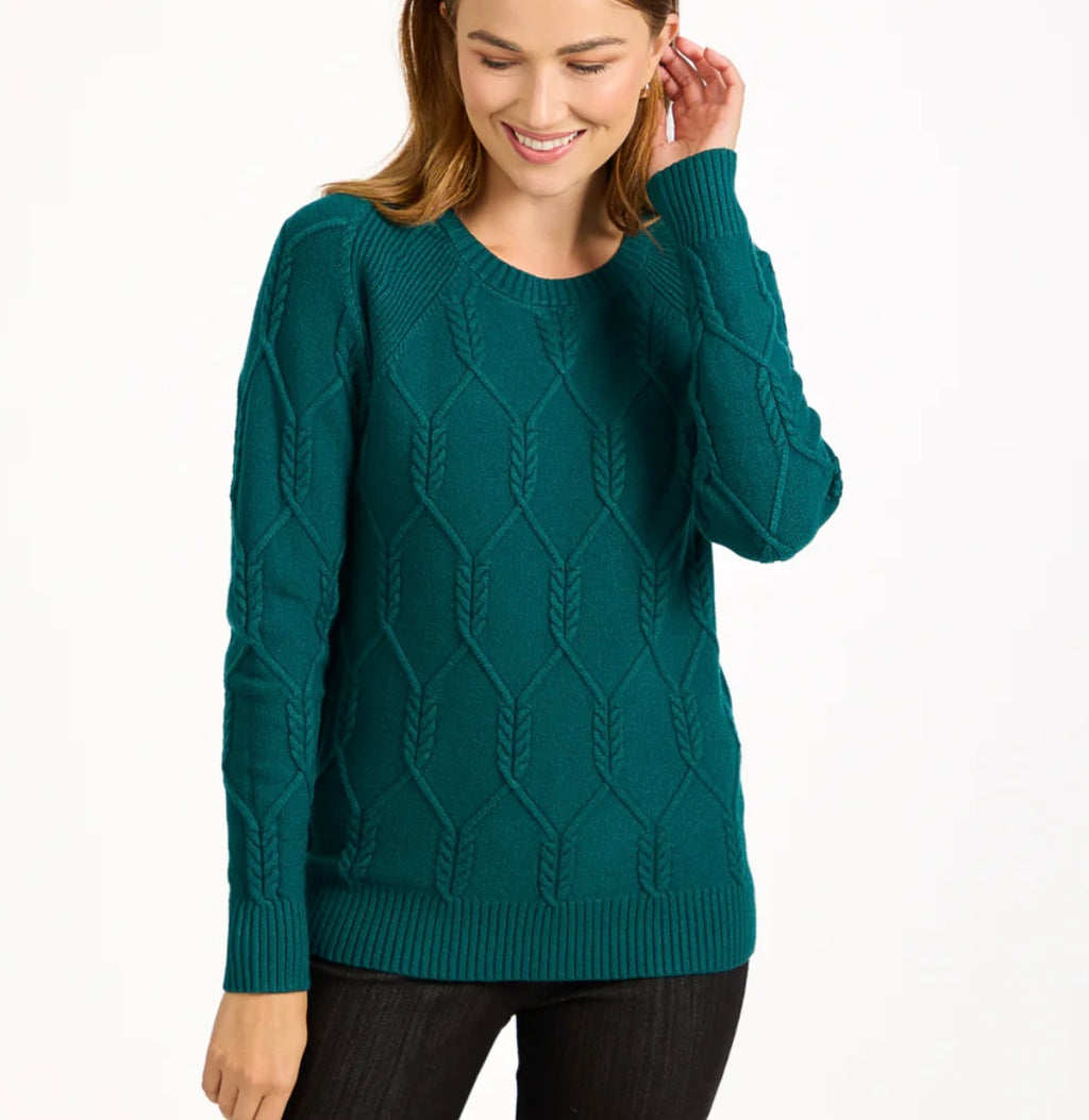 670 WHEAT CABLE-KNIT JUMPER
