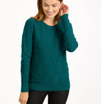 670 WHEAT CABLE-KNIT JUMPER