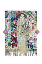 7937 Klimt Portrait of Maria Munk Art Print Reversible Wool Tassel Scarf