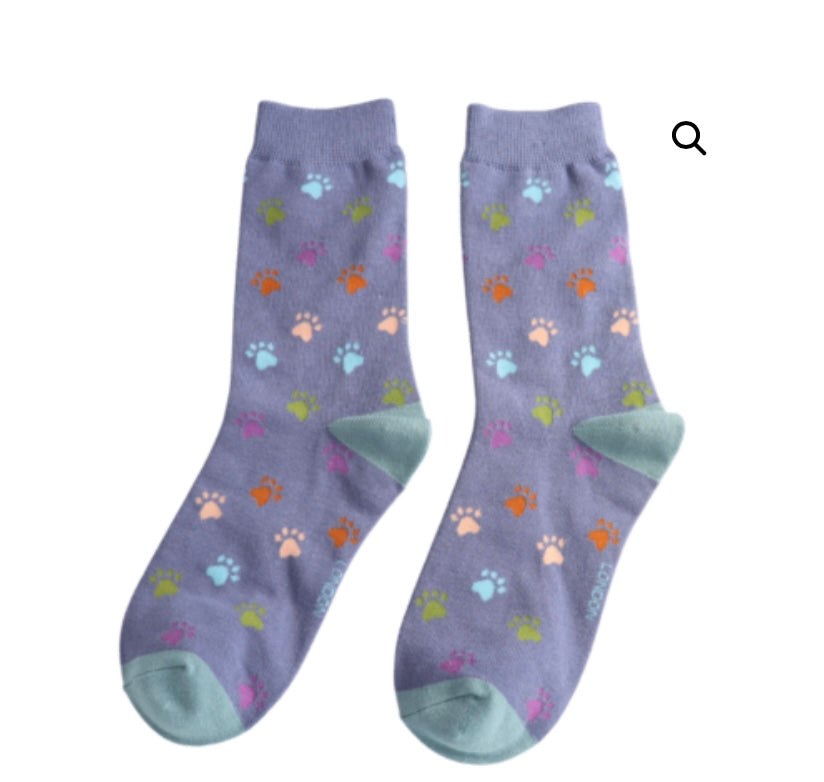 SKS483 Multi Paw Prints Denim